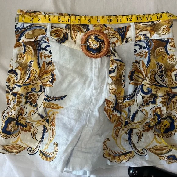 Joie 100% Linen High Waist Floral Shorts - Picture 4 of 6